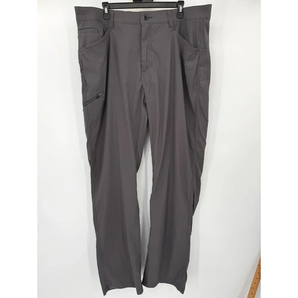 Orvis Pants Mens 40x34 Grey Tech Performance Hiking Outdoor Stretch Straight Leg